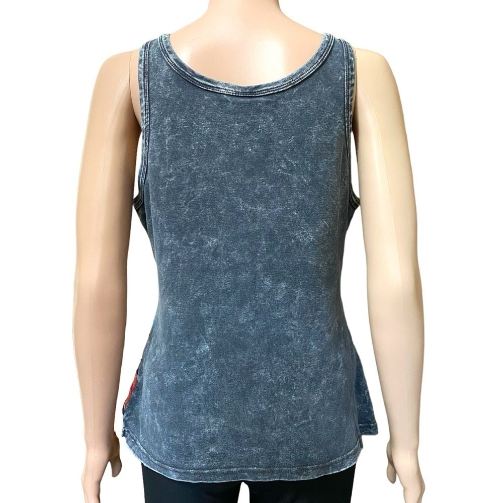 Karma Circle Rainbow Tie Dye Patchwork Tank Top F… - image 2